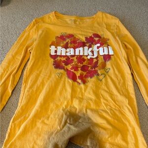 Children's Place Long Sleeve Thankful Shirt - Large 10/12